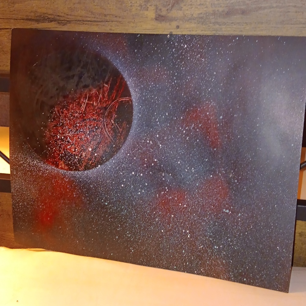Space spray painting